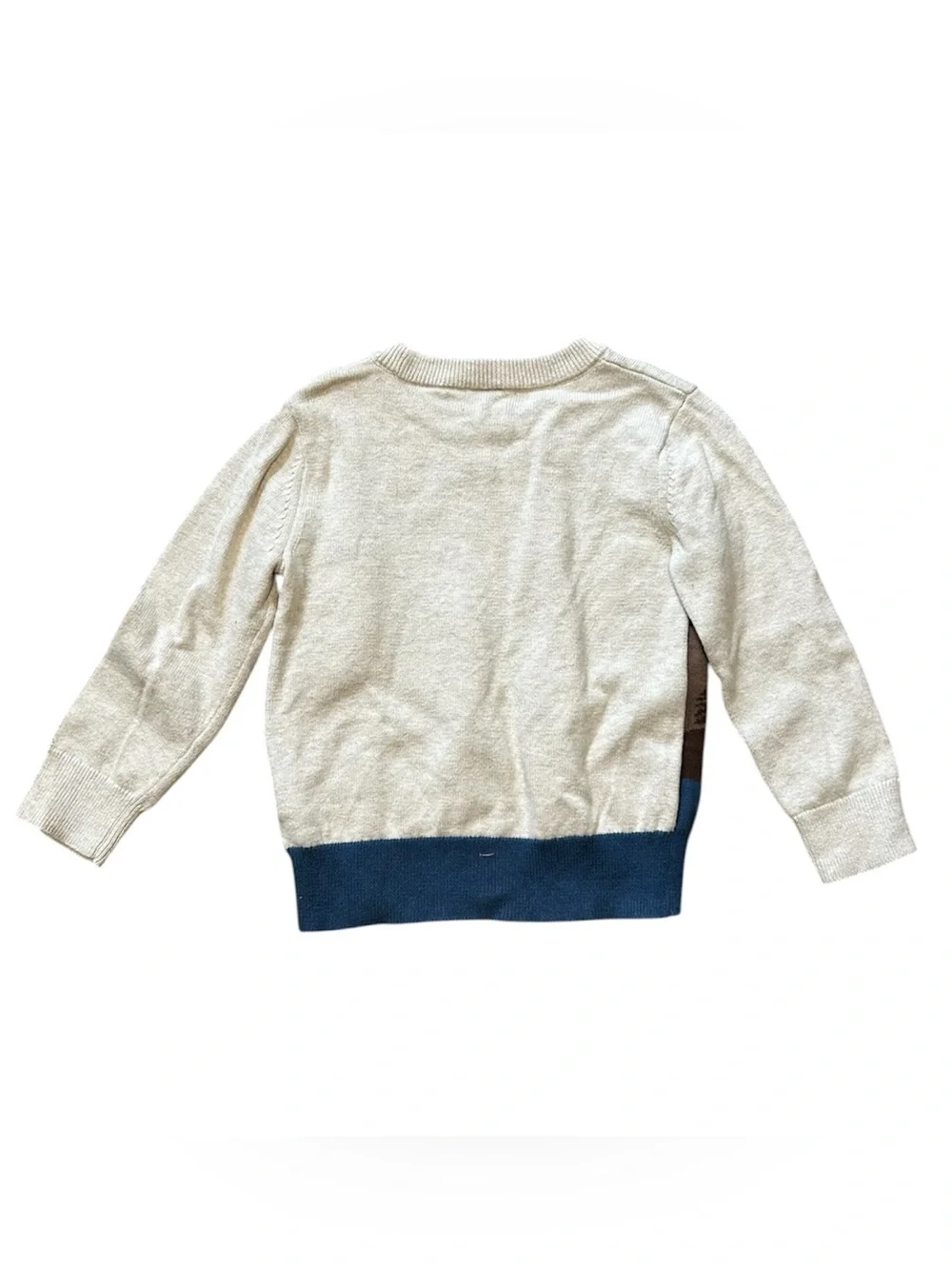 GAP Kids Mountain Crewneck Sweater - Cream, Brown, Blue & Yellow